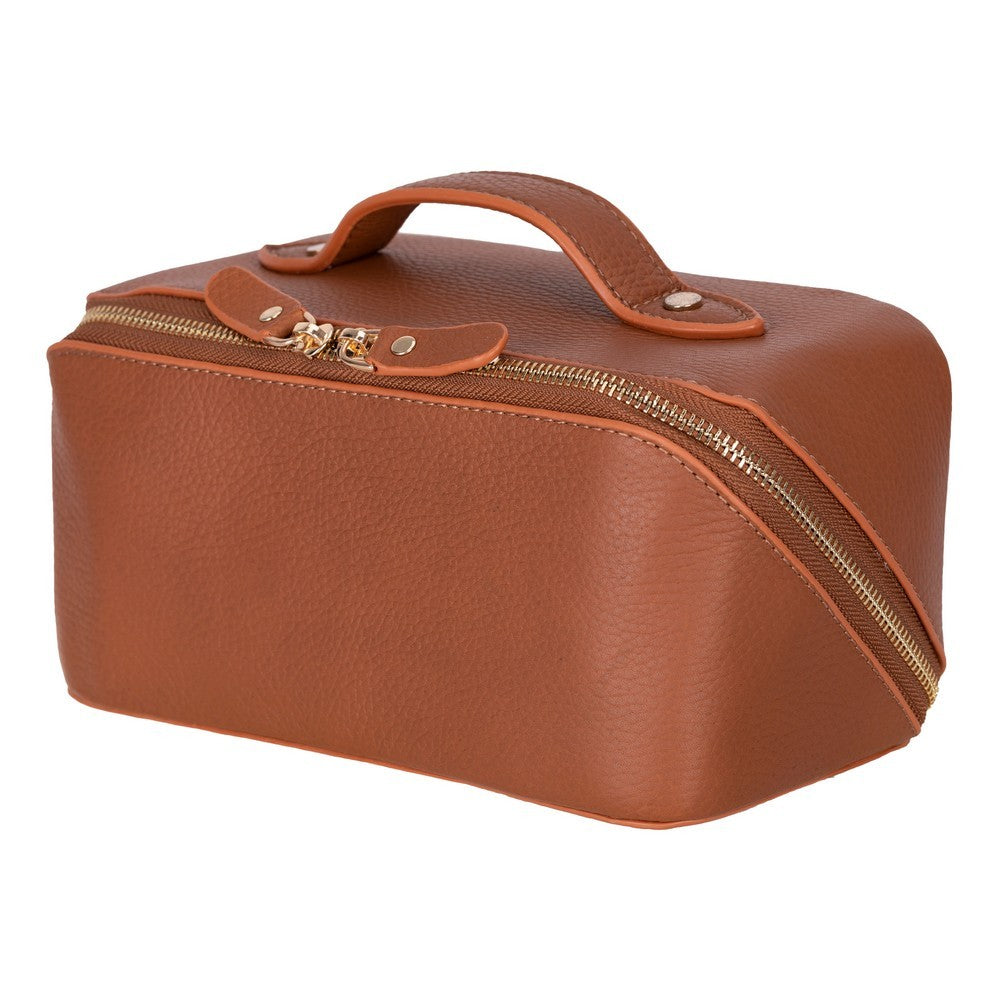 Ella Kadın Seyahat Kozmetik Bakım Makyaj Çantası Organizer Tan Rengi