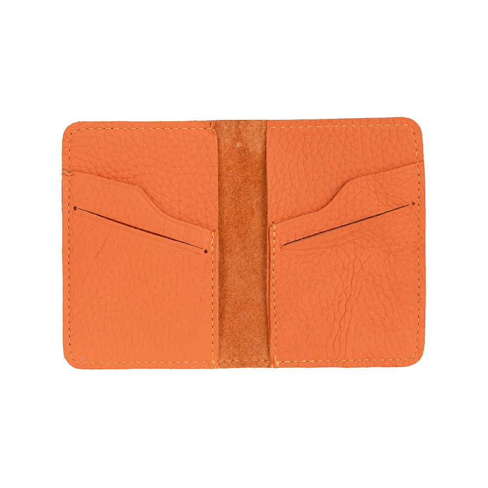 Enrico Hakiki Deri, El Yapımı, Kartlık, 6 Adet kart bölmeli, Turuncu