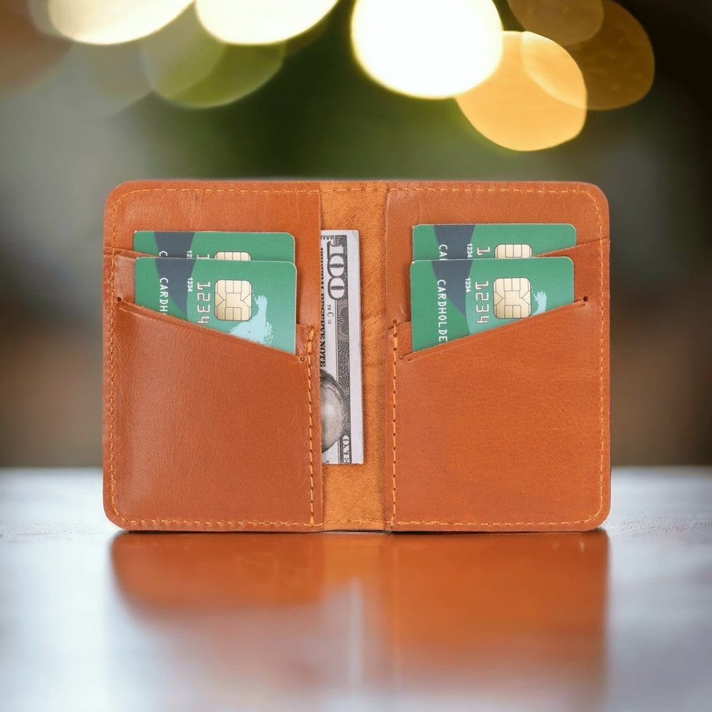 Enrico Hakiki Deri, El Yapımı, Kartlık, 6 Adet kart bölmeli, Taba