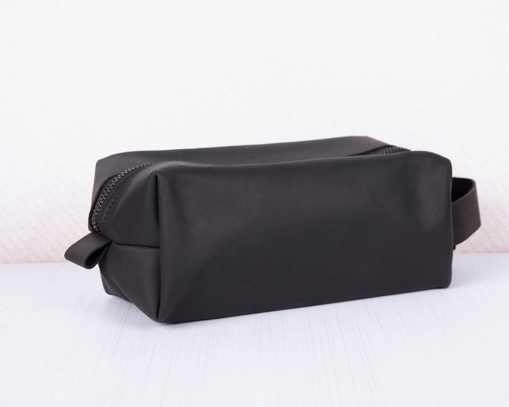 Eve Dopp Kit, Hakiki Deri, El Yapımı, Kişisel Bakım Çantası, L Ölçü, G1 Siyah