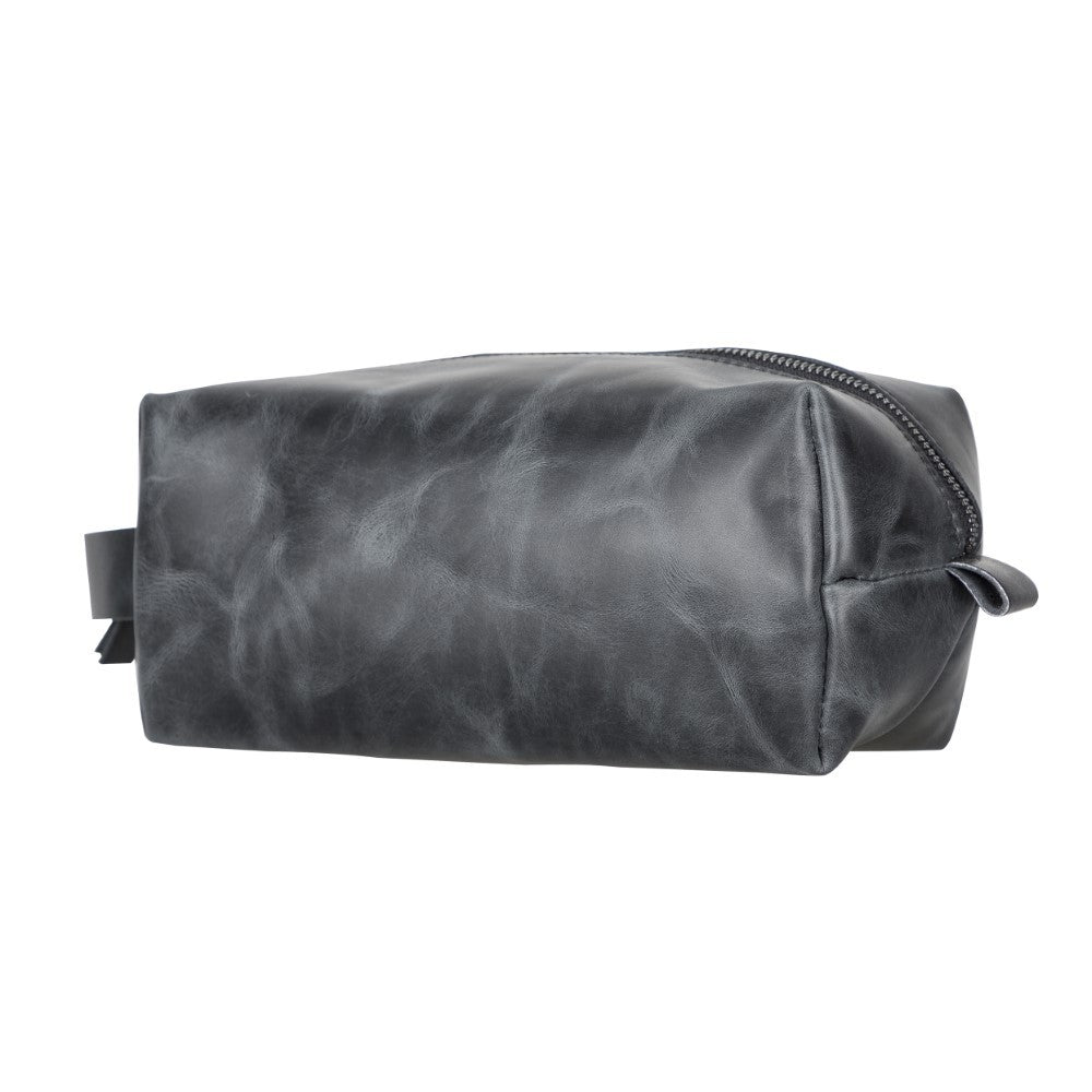 Eve Dopp Kit, Hakiki Deri, El Yapımı, Kişisel Bakım Çantası, L Ölçü, TN26 Space Black