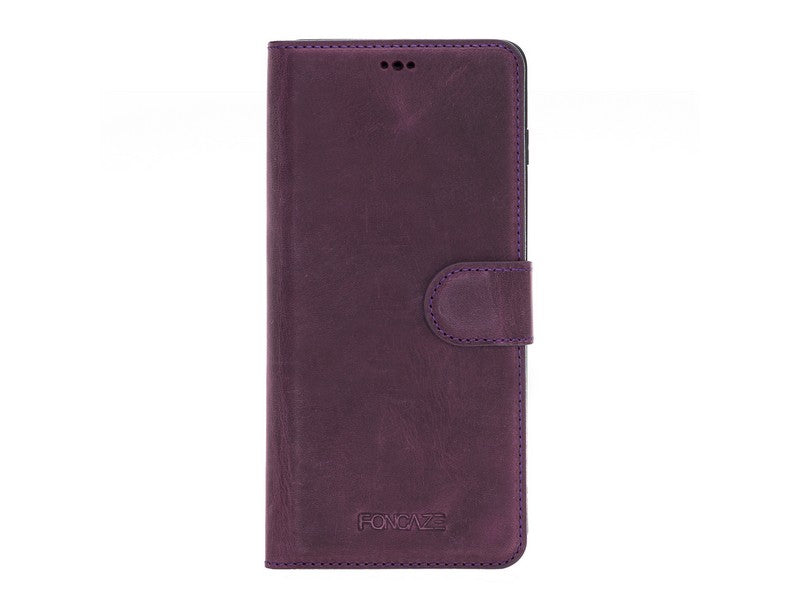 Samsung Galaxy S10 Plus Uyumlu Deri Cüzdanlı Kılıf Foncaze G7