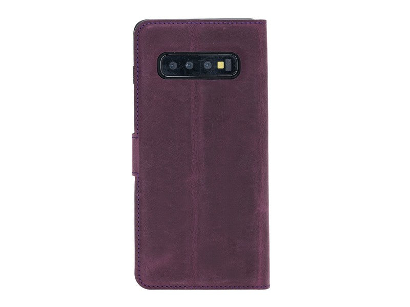 Samsung Galaxy S10 Plus Uyumlu Deri Cüzdanlı Kılıf Foncaze G7