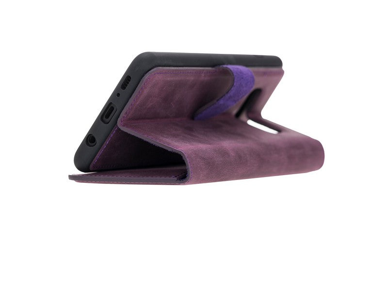 Samsung Galaxy S10 Plus Uyumlu Deri Cüzdanlı Kılıf Foncaze G7