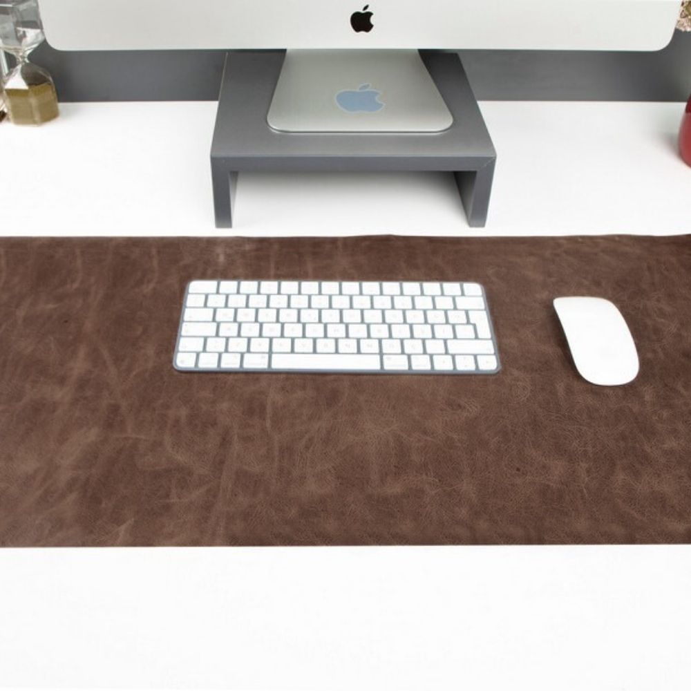 Hakiki Deri, El Yapımı Masa Matı, 80*37cm Meşe