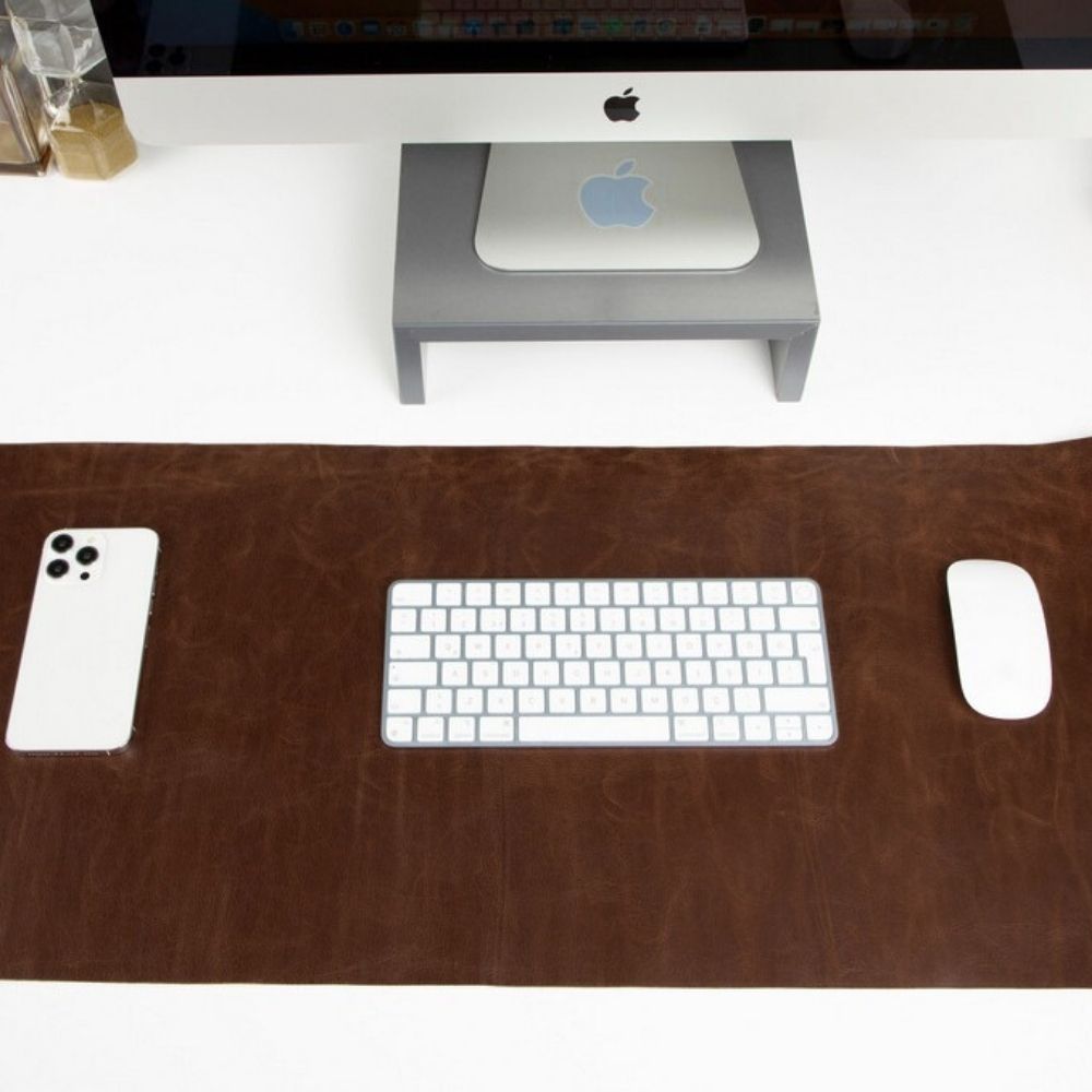 Gerçek Deri Masa Matı 80*37cm Ceviz