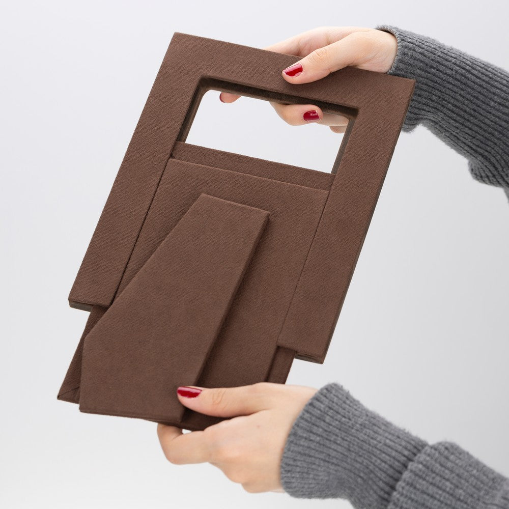 Hakiki Deri, El Yapımı Fotoğraf Çerçevesi, 22x17cm (15x10 foto) Antik Kahve