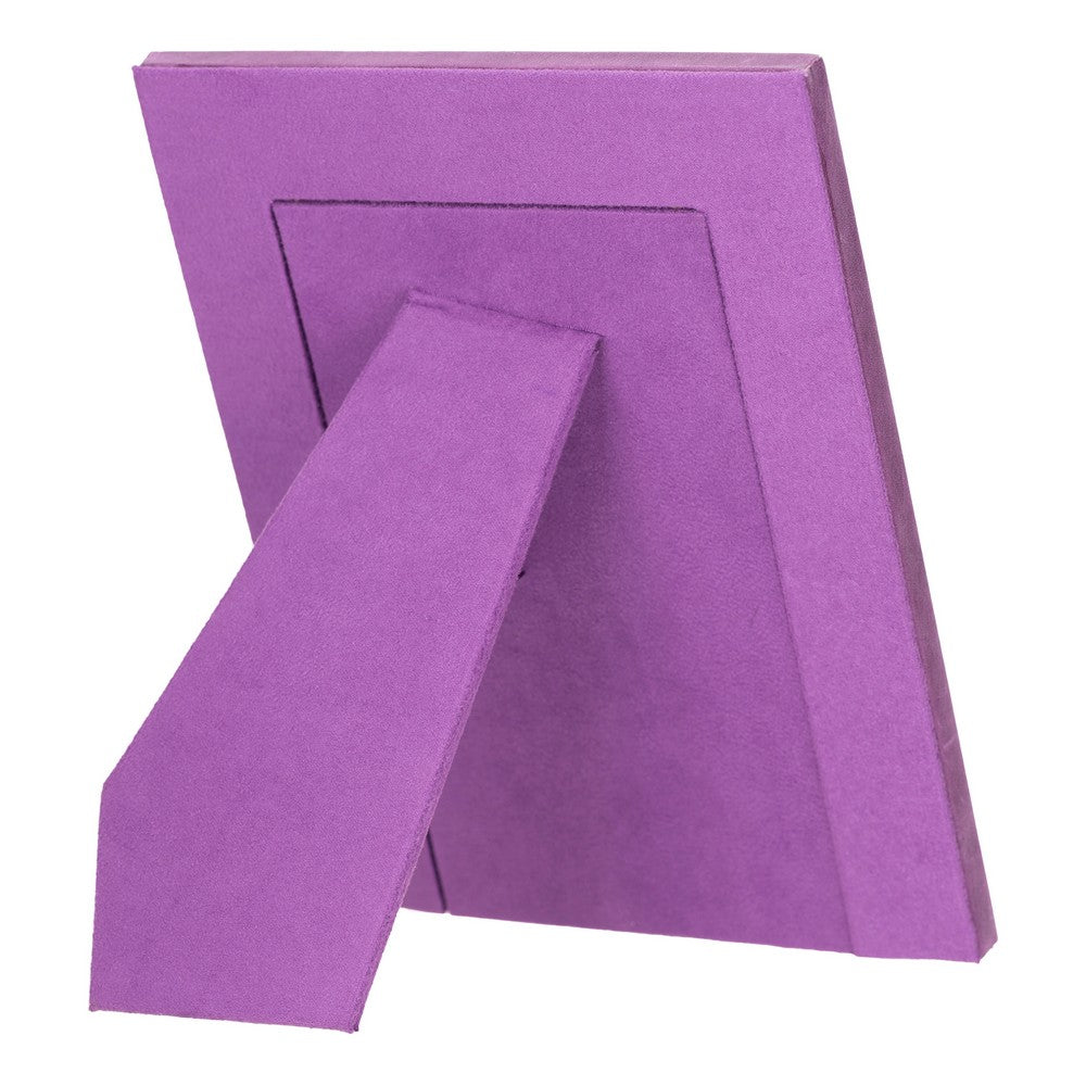 Hakiki Deri, El Yapımı Fotoğraf Çerçevesi, 22x17cm (15x10 foto) Antik Mor