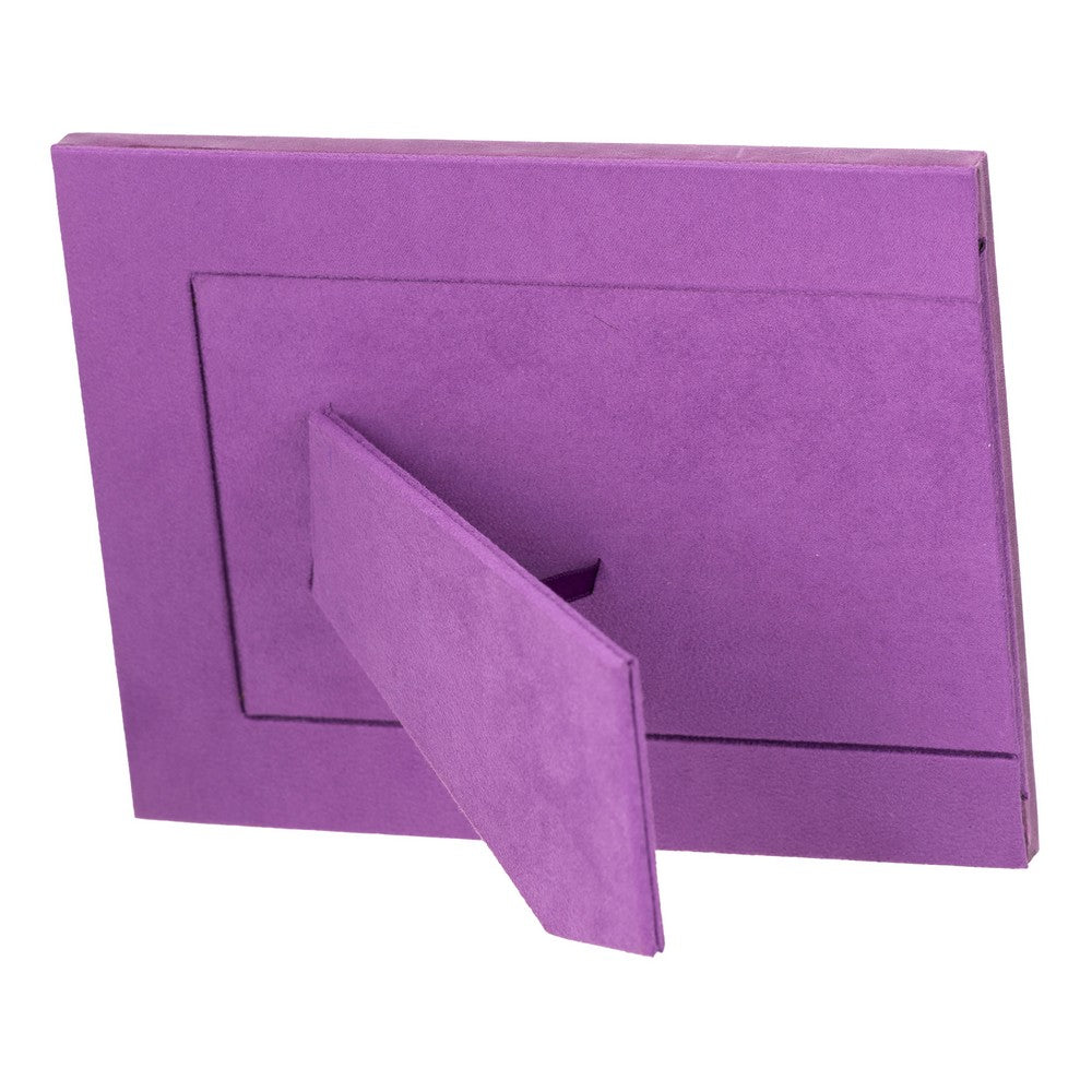 Hakiki Deri, El Yapımı Fotoğraf Çerçevesi, 22x17cm (15x10 foto) Antik Mor