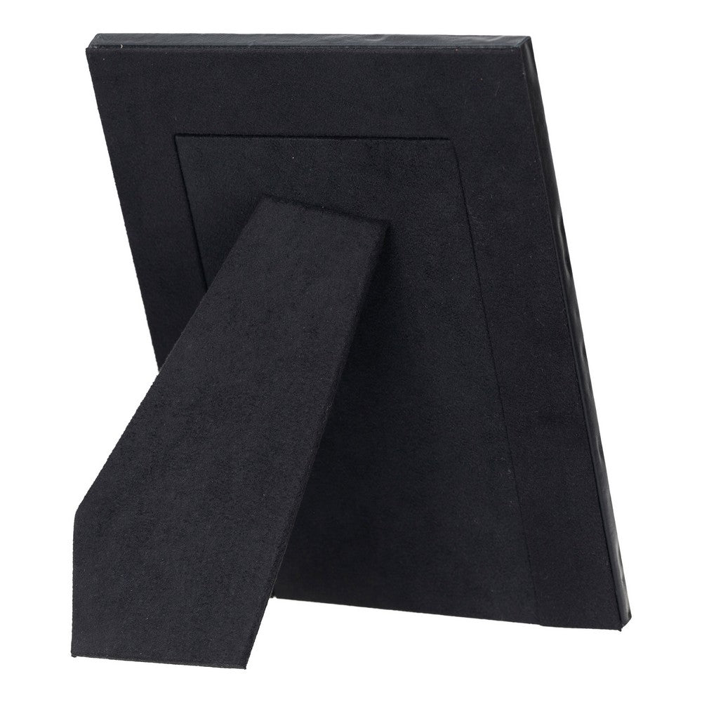 Hakiki Deri, El Yapımı Fotoğraf Çerçevesi, 22x17cm (15x10 foto) Rustik Siyah