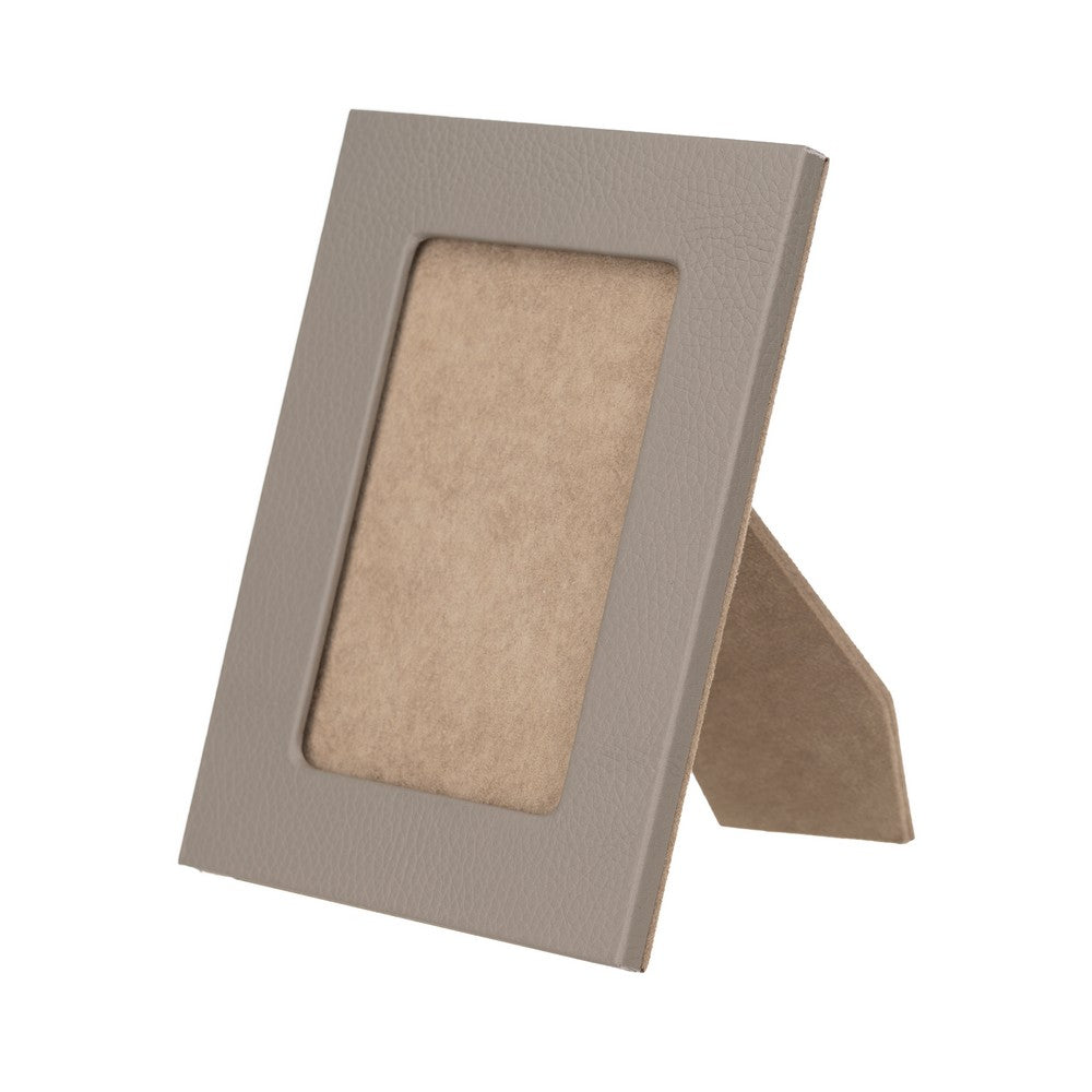 Hakiki Deri, El Yapımı Fotoğraf Çerçevesi, 22x17cm (15x10 foto) Vizon