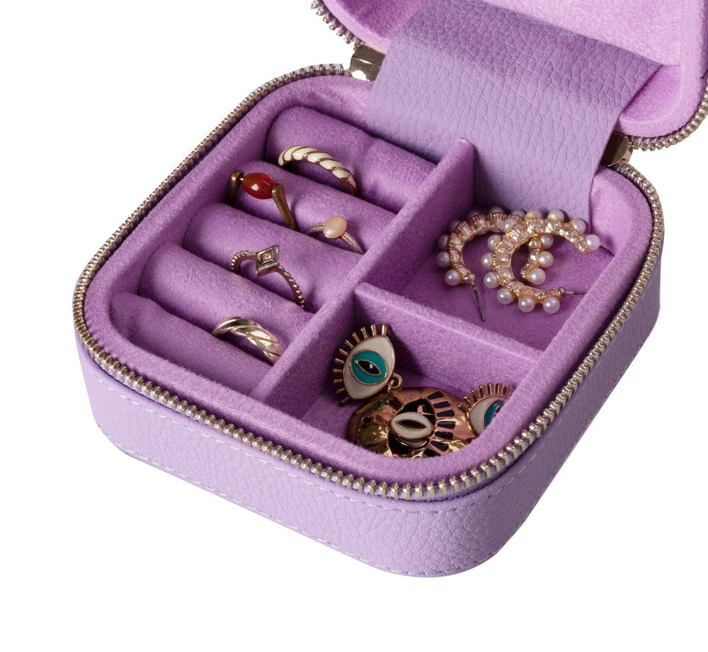 Gerçek Deri Seyahat Boy Takı Organizer Kutusu, Mücevher Aksesuar Çantası, Küpe Kolye Yüzük Düzenleyici