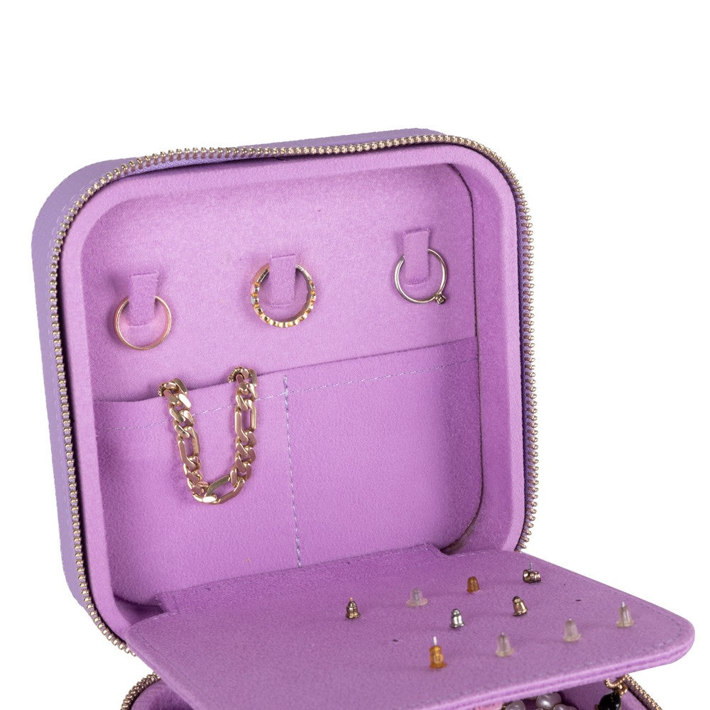 Gerçek Deri Seyahat Boy Takı Organizer Kutusu, Mücevher Aksesuar Çantası, Küpe Kolye Yüzük Düzenleyici