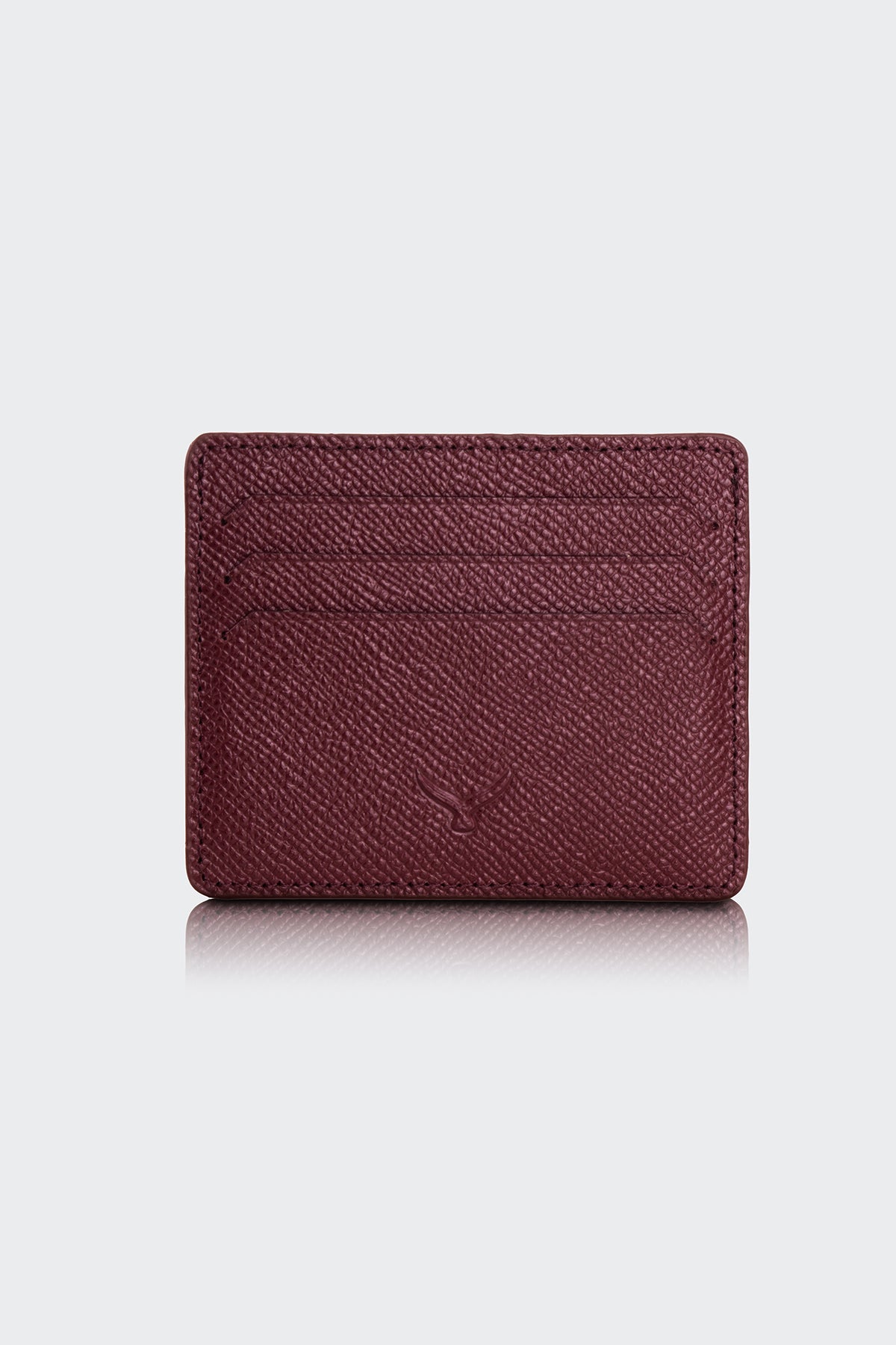 Hakiki Deri, El Yapımı, Erkek Kartlık,4 Kart Yuvalı, 3102 Bordo