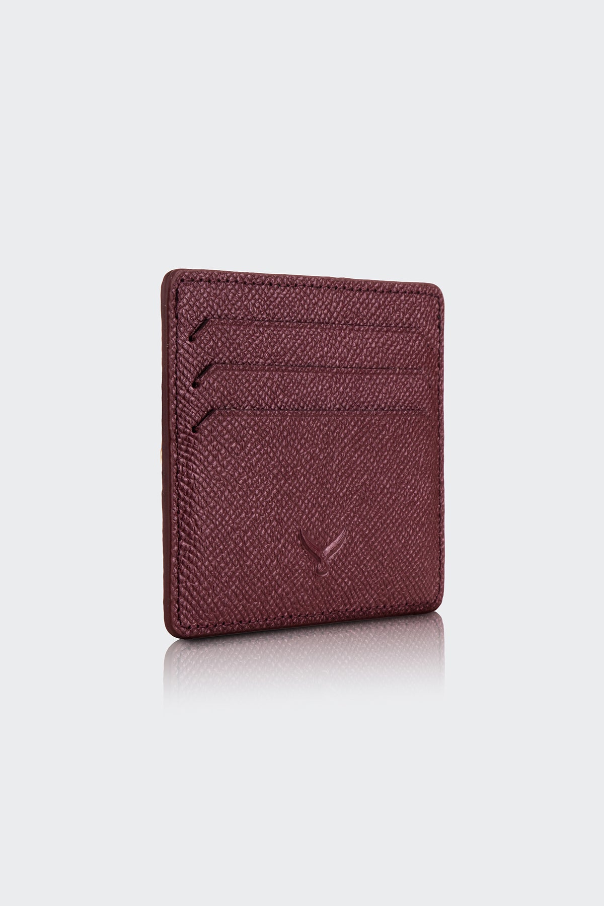 Hakiki Deri, El Yapımı, Erkek Kartlık,4 Kart Yuvalı, 3102 Bordo