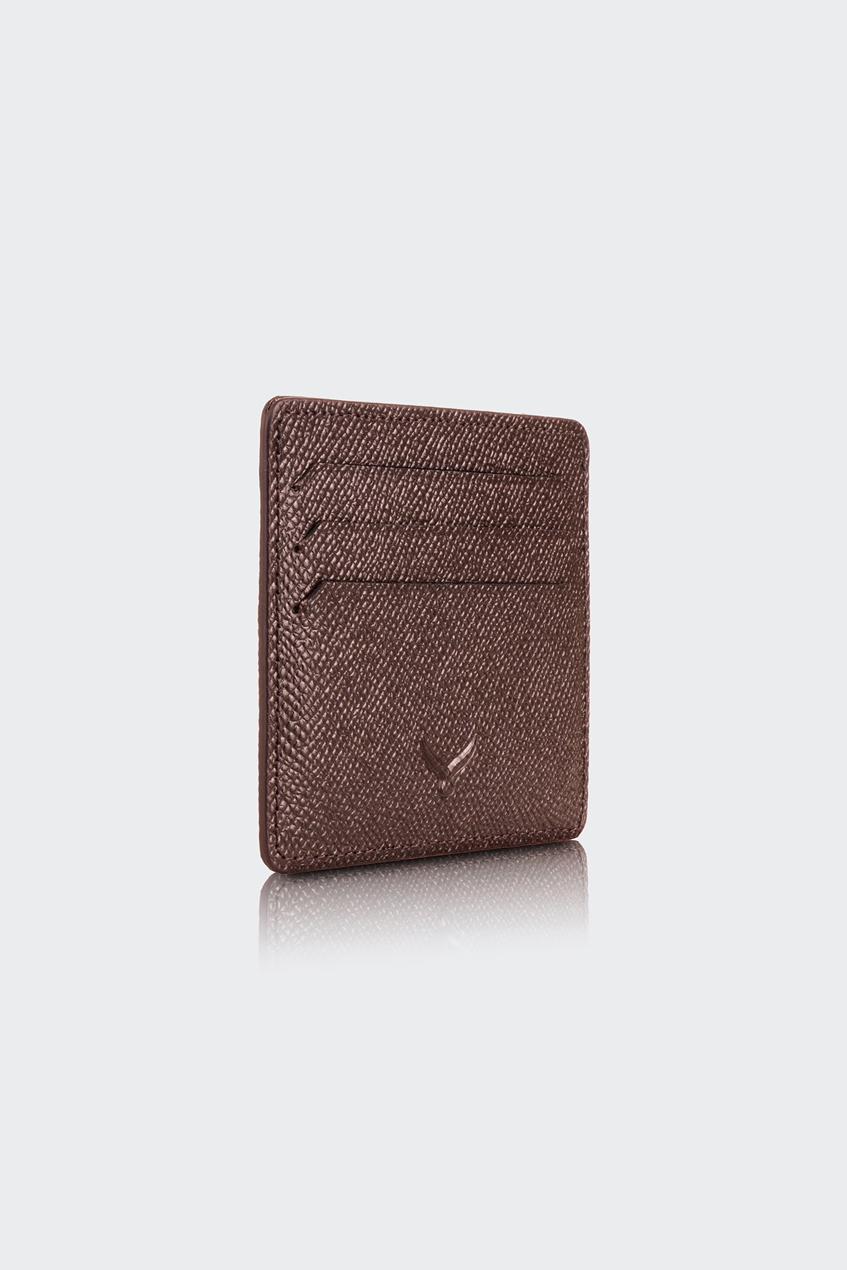 Hakiki Deri, El Yapımı, Erkek Kartlık,4 Kart Yuvalı, 3102 Kahve