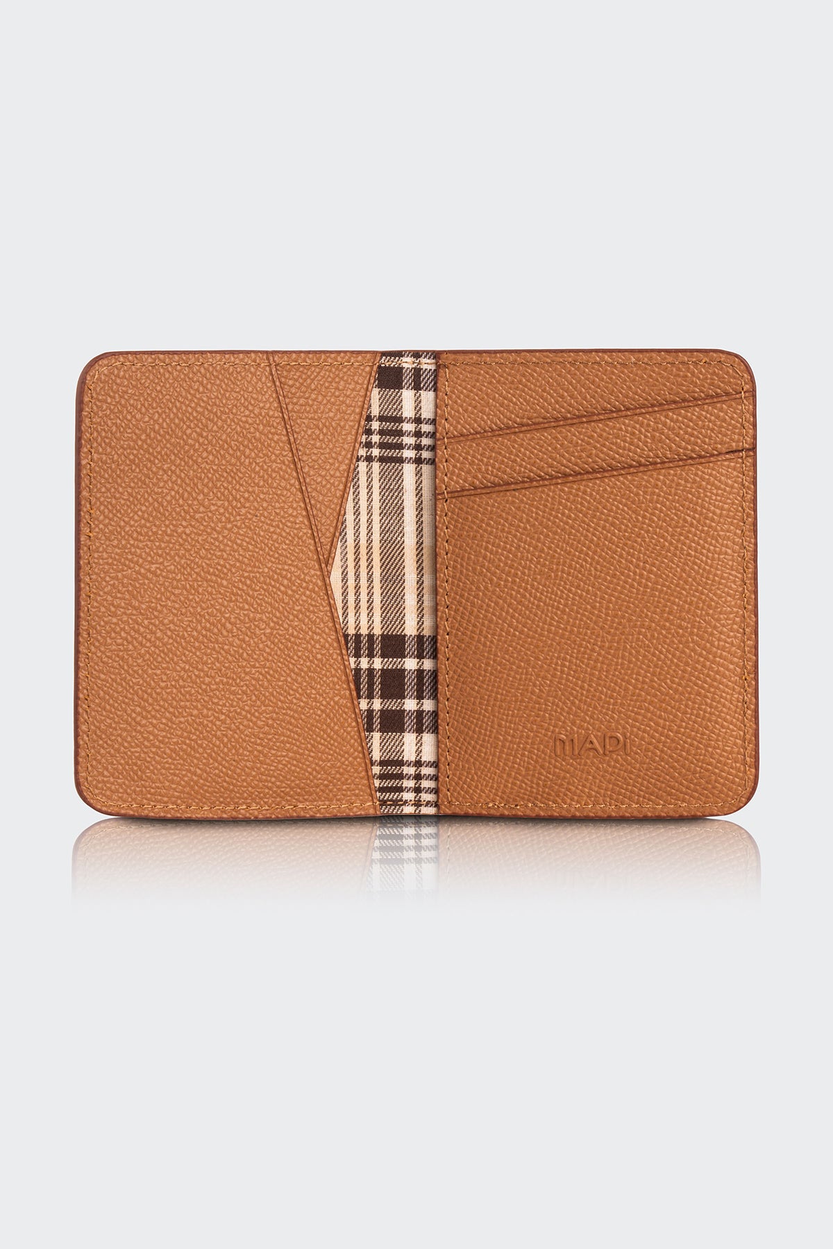 Hakiki Deri, El Yapımı, Erkek Kartlık, 6 Kart Yuvalı, 3106 Camel