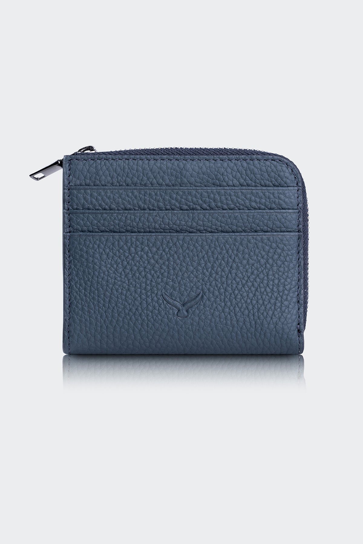 Hakiki Deri, El Yapımı, Erkek Kartlık, 6 Kart Yuvalı, 4506 Koyu Mavi