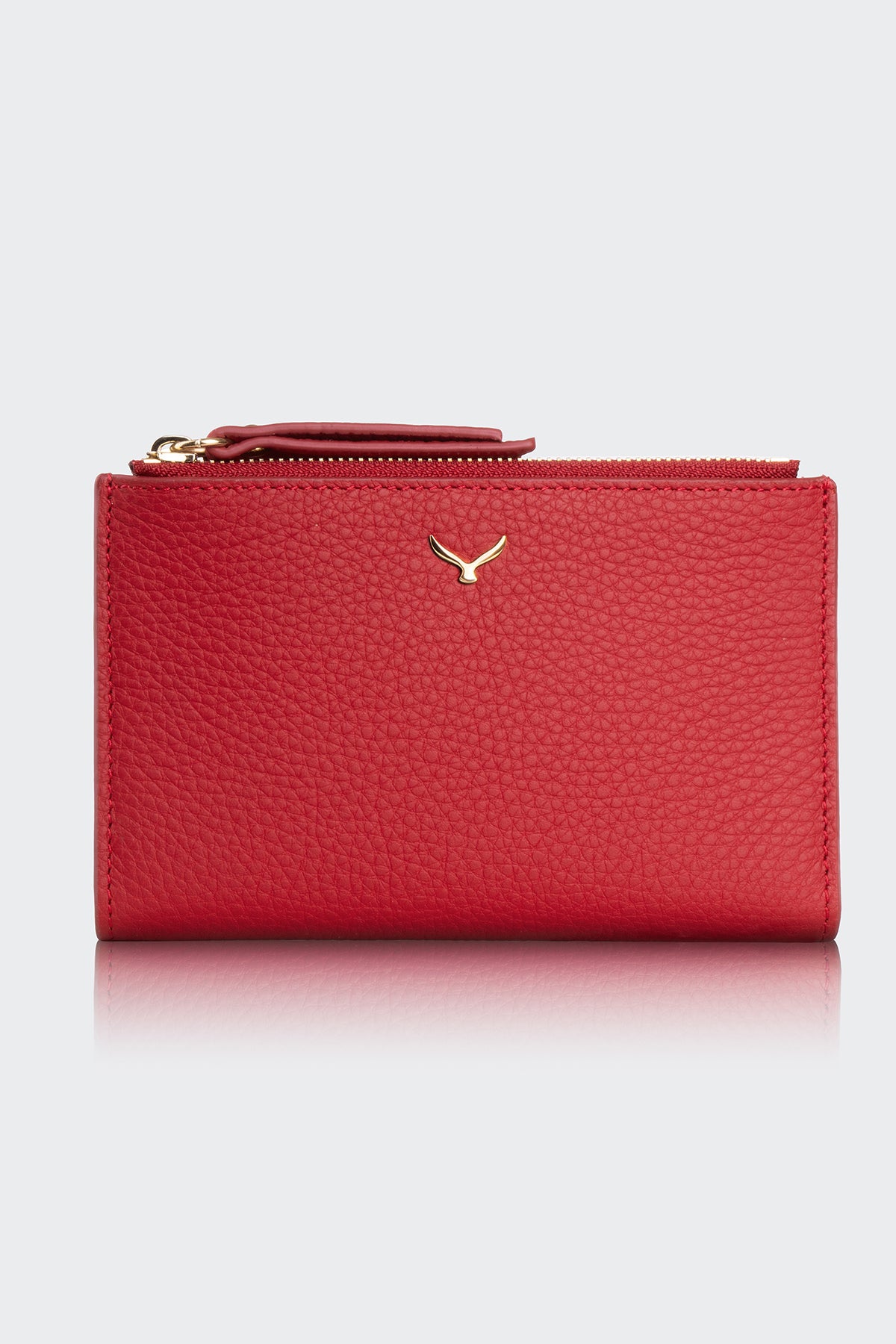 Hakiki Deri, El Yapımı, Kadın Cüzdan, 6 Kart Yuvası, 5107 Kırmızı