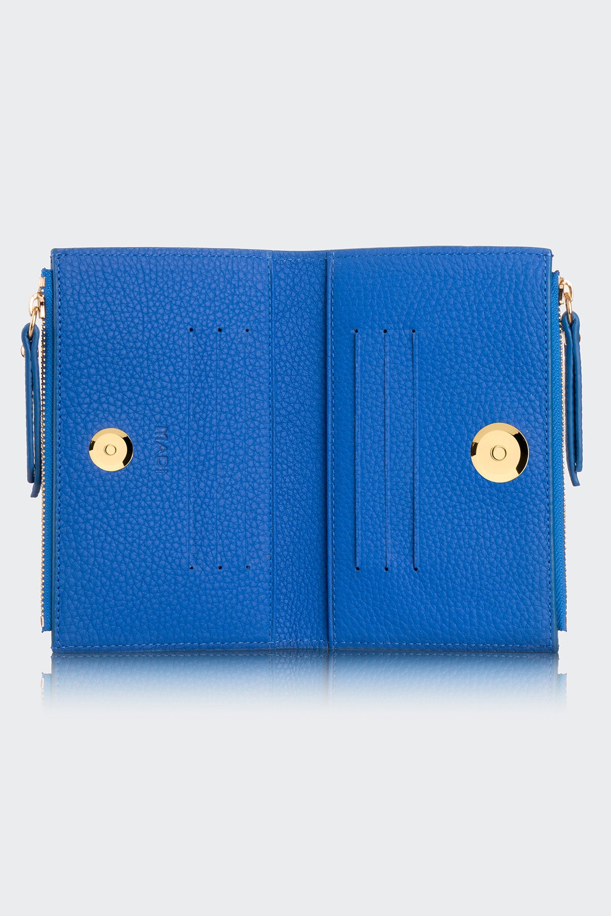 Hakiki Deri, El Yapımı, Kadın Cüzdan, 6 Kart Yuvası, 5107 Mavi