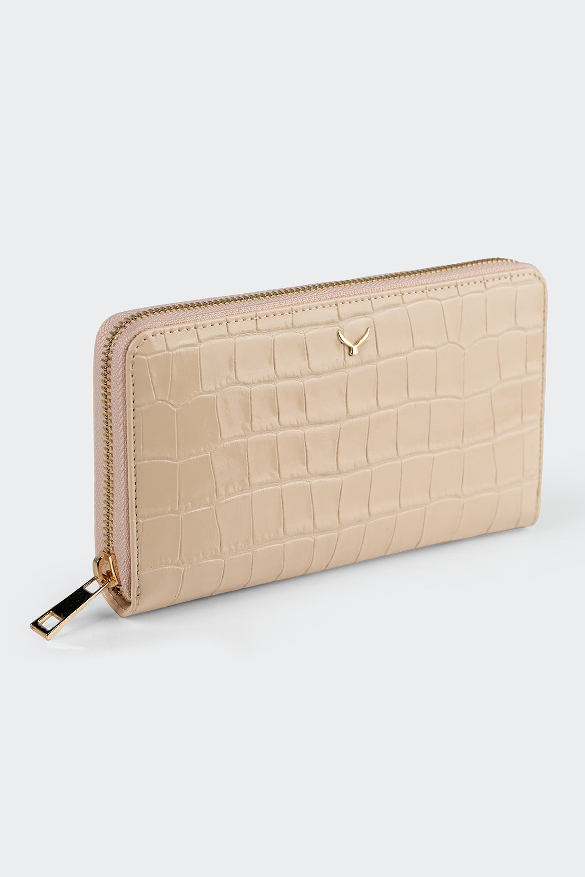 Hakiki Deri, El Yapımı, Kadın Cüzdan, Fermuarlı, 12 Kart Yuvası, 5110 Boz