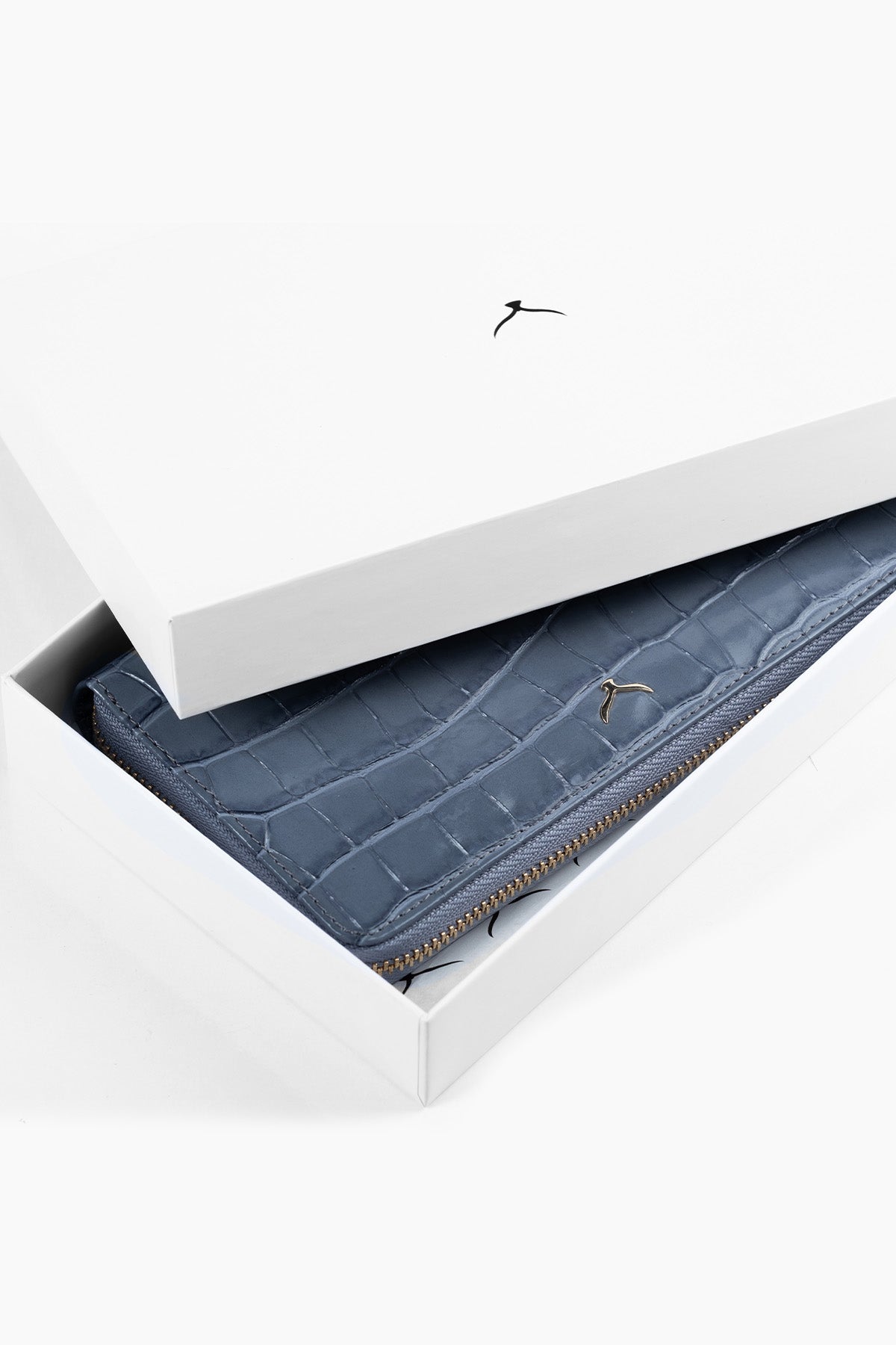 Hakiki Deri, El Yapımı, Kadın Cüzdan, Fermuarlı, 12 Kart Yuvası, 5110 Mavi