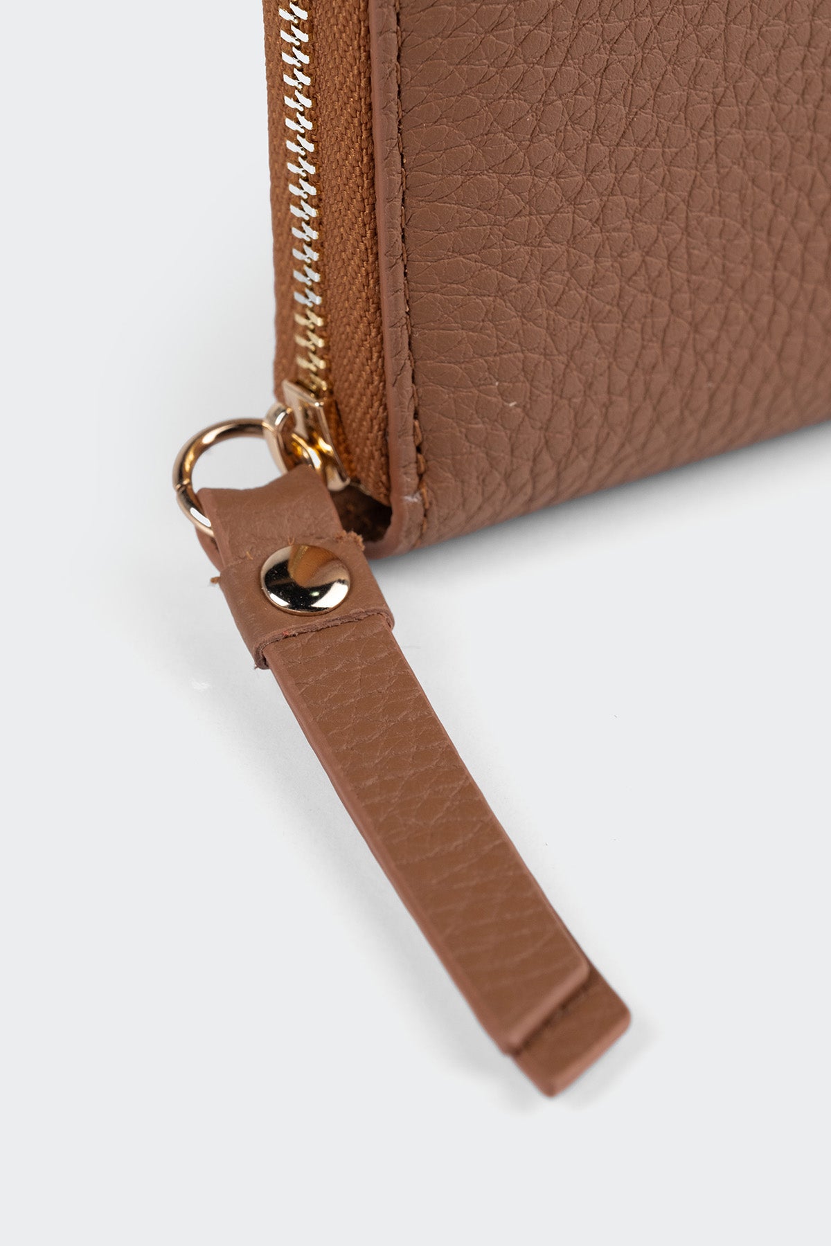 Hakiki Deri, El Yapımı, Kadın Cüzdan, Fermuarlı, 4 Kart Yuvası, 5108 Camel