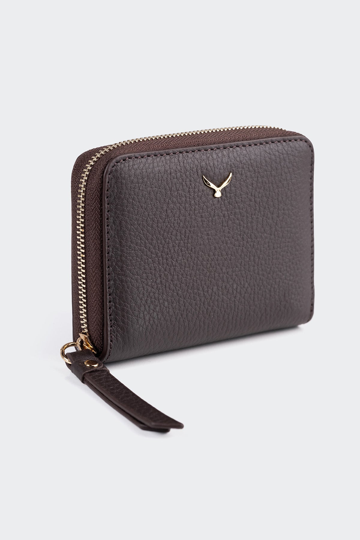 Hakiki Deri, El Yapımı, Kadın Cüzdan, Fermuarlı, 4 Kart Yuvası, 5108 Kahve