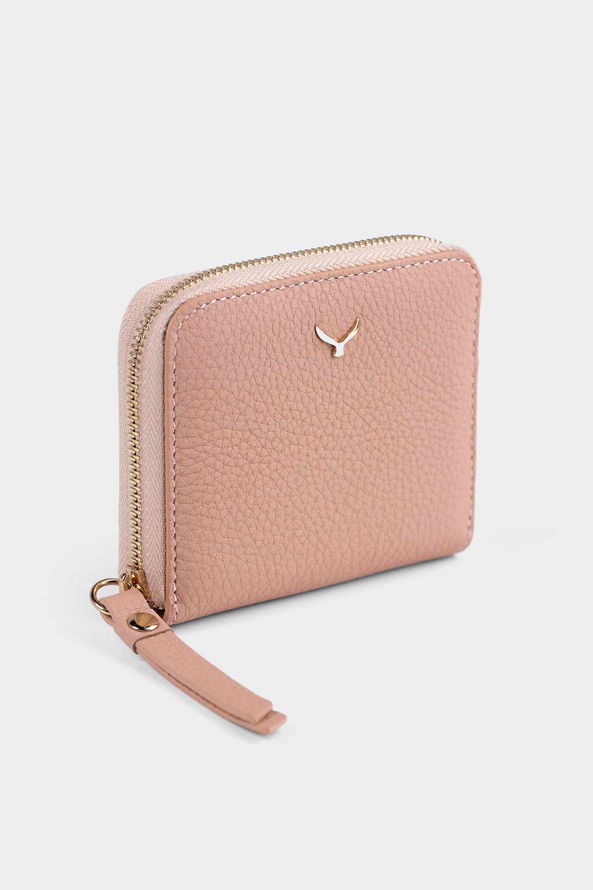 Hakiki Deri, El Yapımı, Kadın Cüzdan, Fermuarlı, 4 Kart Yuvası, 5108 Pembe