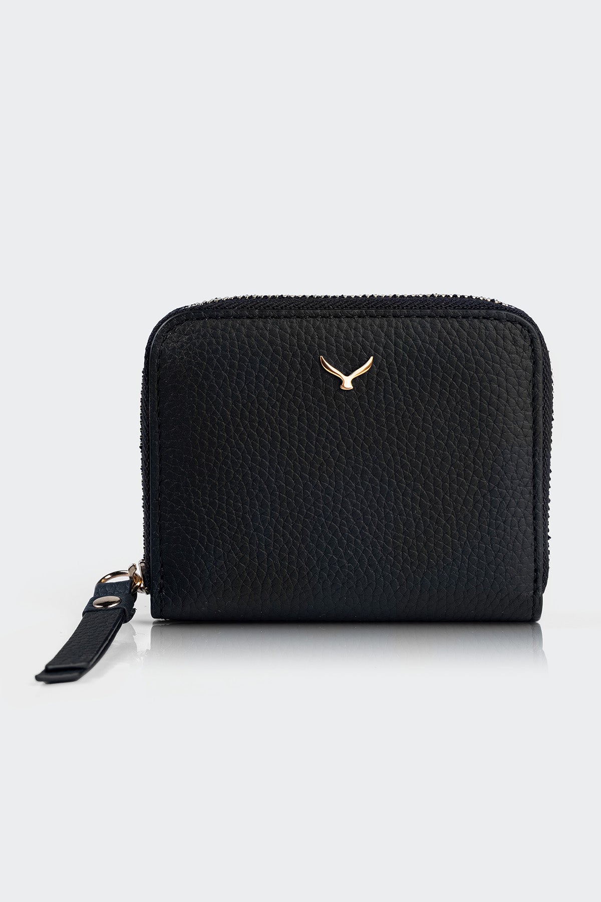 Hakiki Deri, El Yapımı, Kadın Cüzdan, Fermuarlı, 4 Kart Yuvası, 5108 Siyah