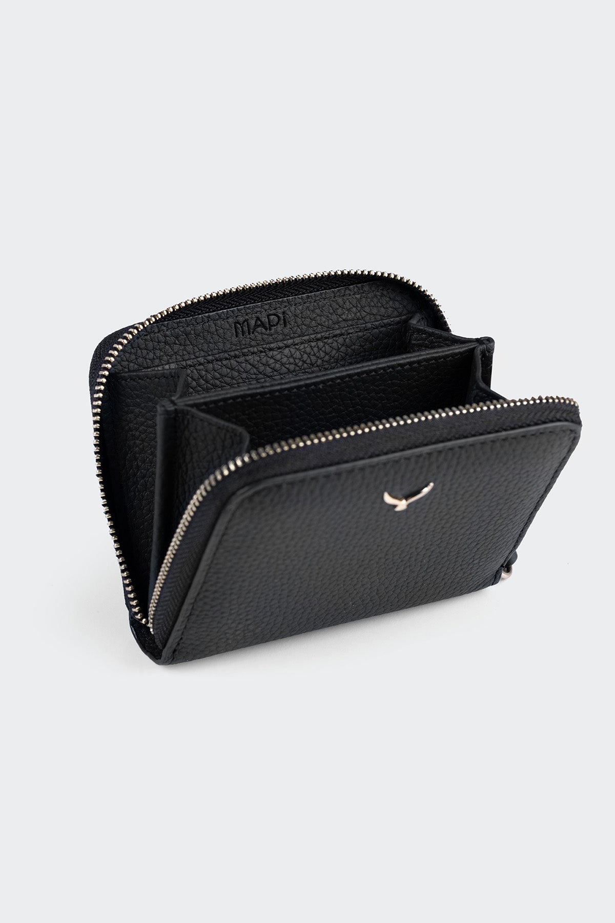 Hakiki Deri, El Yapımı, Kadın Cüzdan, Fermuarlı, 4 Kart Yuvası, 5108 Siyah