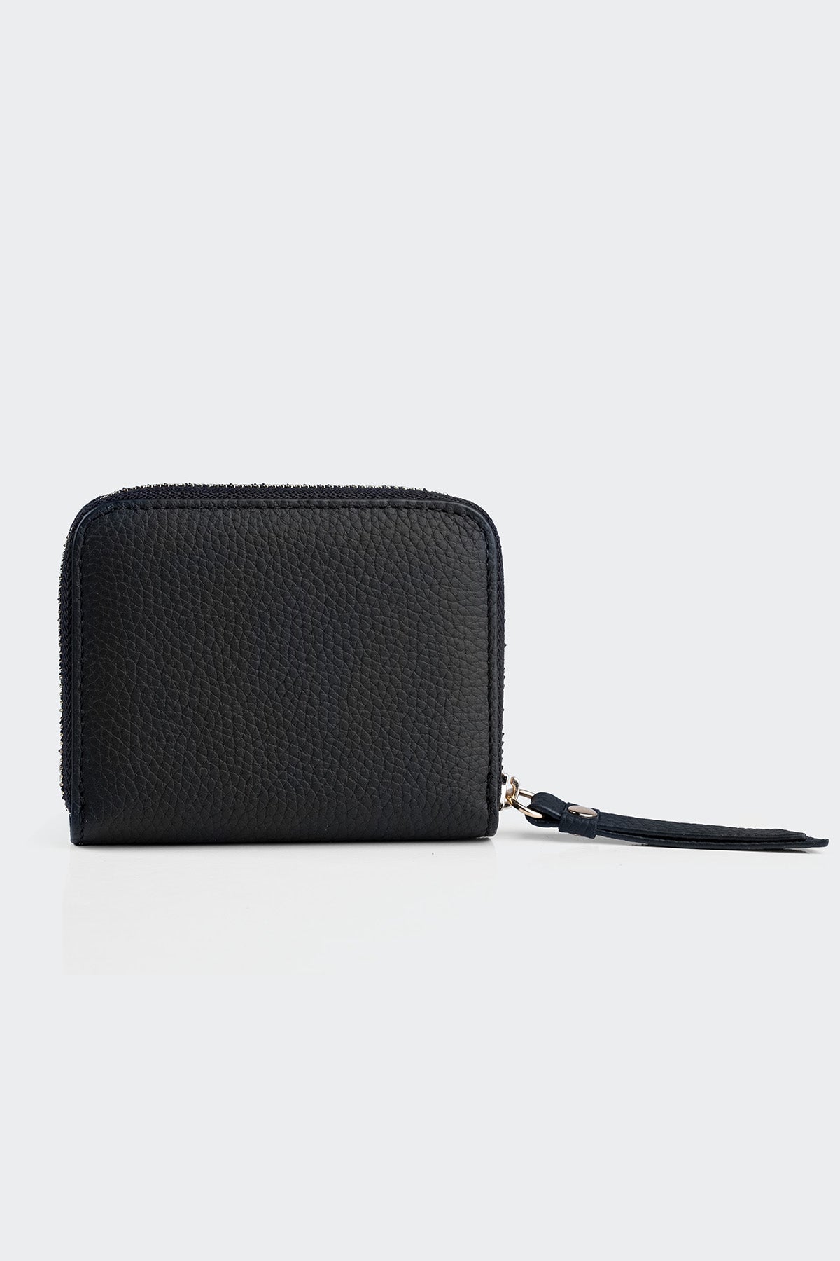 Hakiki Deri, El Yapımı, Kadın Cüzdan, Fermuarlı, 4 Kart Yuvası, 5108 Siyah