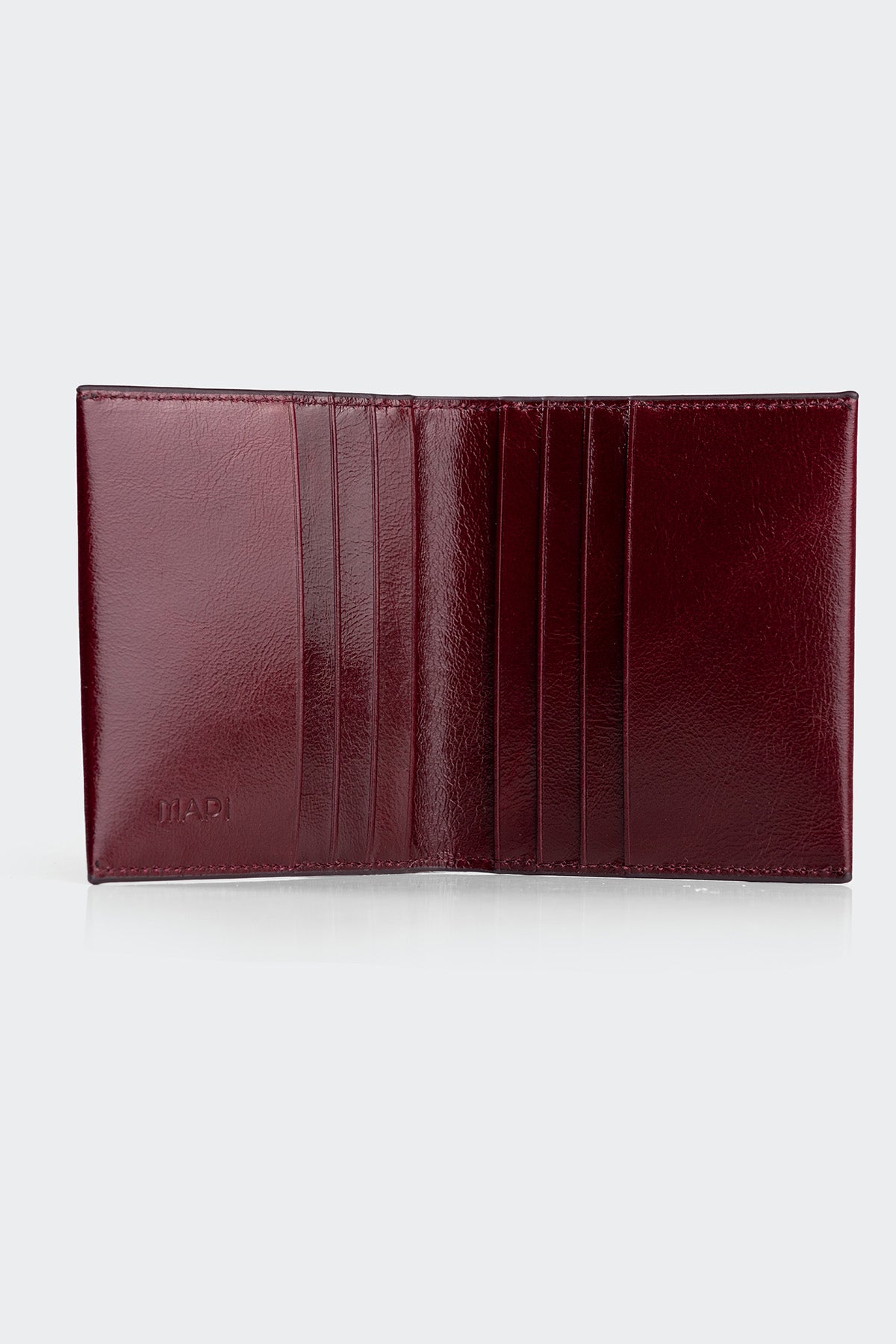 Hakiki Deri, El Yapımı, Kadın Kartlık, 4 Kart Yuvalı, 5501 Bordo