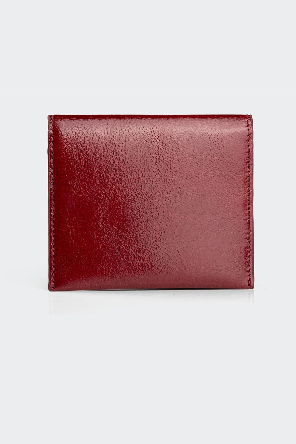 Hakiki Deri, El Yapımı, Kadın Kartlık, 4 Kart Yuvalı, 5501 Koyu Kırmızı