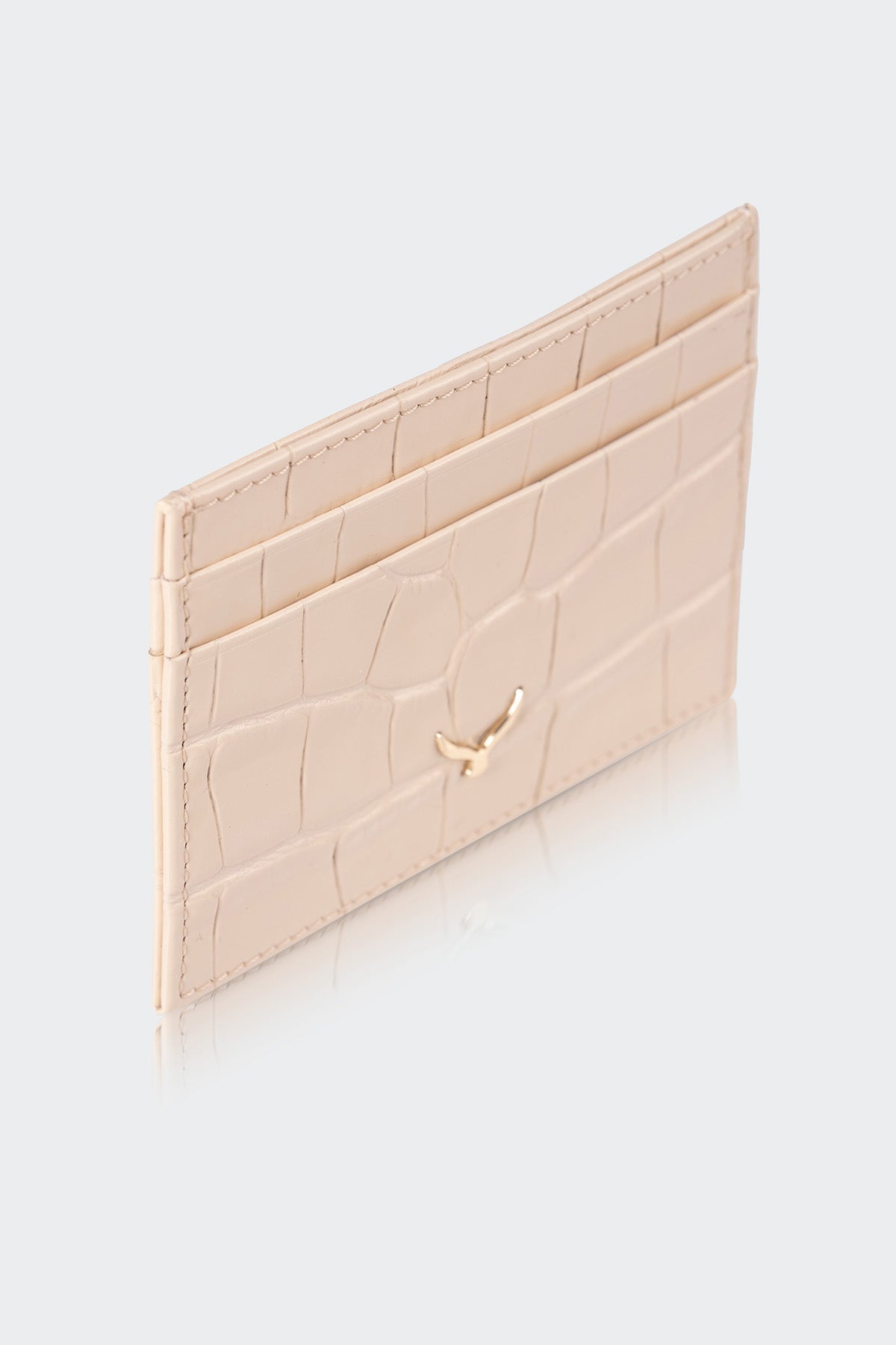 Hakiki Deri, El Yapımı, Kadın Kartlık, 4 Kart Yuvalı, 5503 Bej