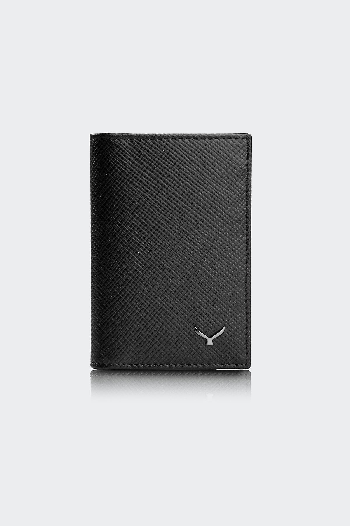 Hakiki Deri, El Yapımı, Kitap Tipi Kartlık, 6 Kart Yuvalı, 4511 Siyah