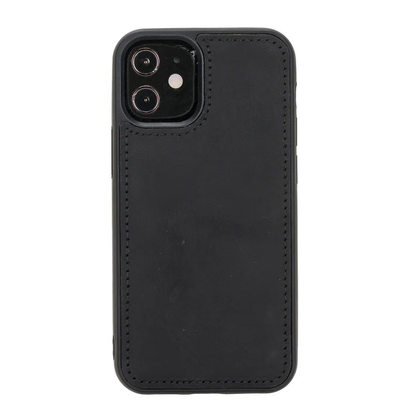 iPhone 12 Mini Uyumlu Manyetik Hakiki Deri Cüzdan Kılıf ,Cüzdan Taşımaya Son, Kredi Kart Yuvalı
