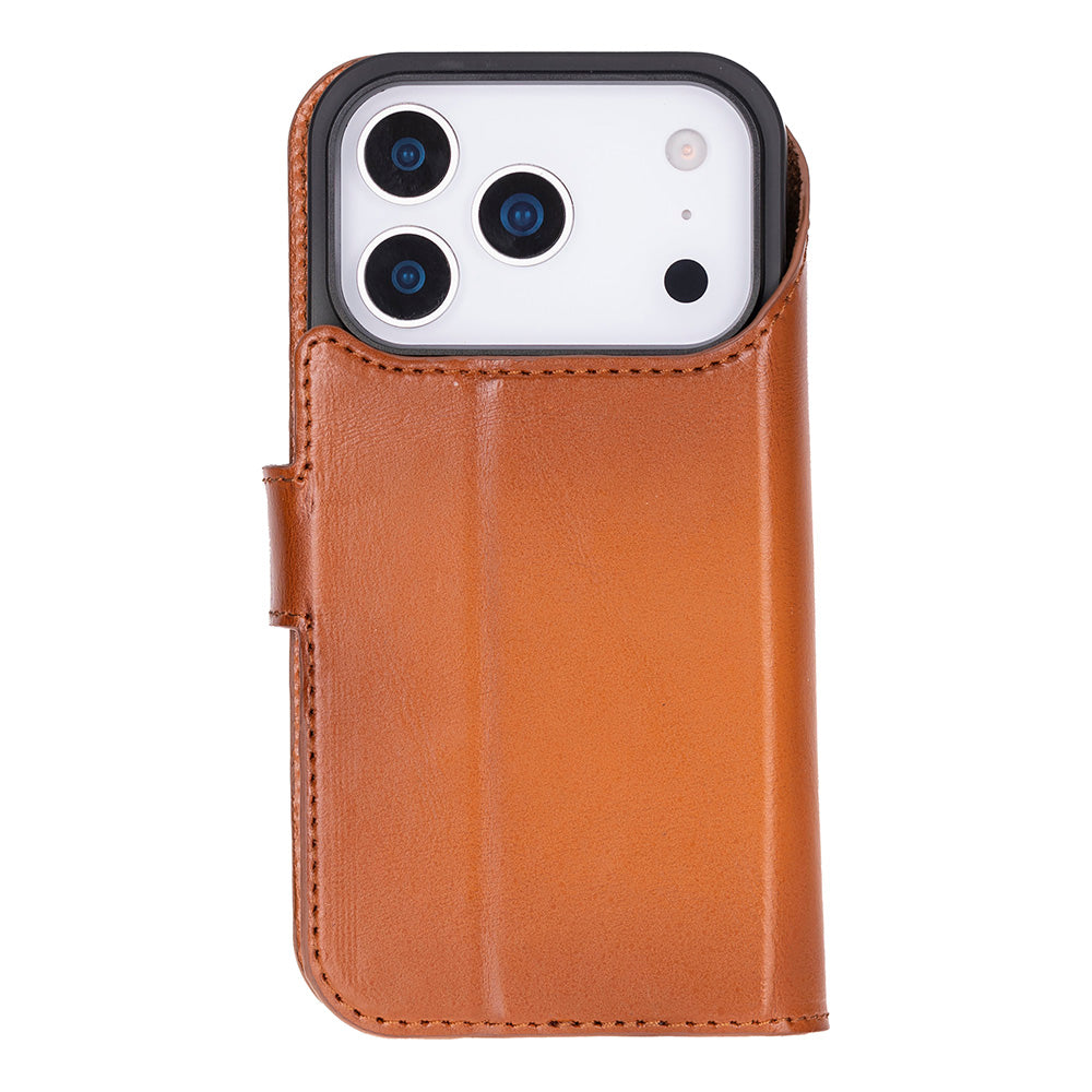 iPhone 18 Pro / 17 Pro Uyumlu Mag-Safe Hakiki Deri Cüzdan Kılıf ,Cüzdan Taşımaya Son, Kredi Kart Yuvalı, RFID Güvenlik