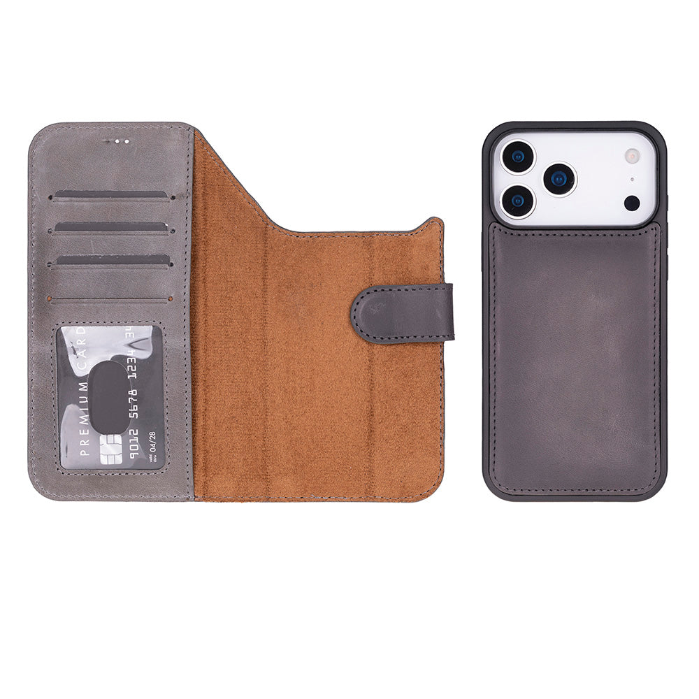 iPhone 18 ProMax / 17 Pro Max Uyumlu Mag-Safe Hakiki Deri Cüzdan Kılıf ,Cüzdan Taşımaya Son, Kredi Kart Yuvalı, RFID Güvenlik