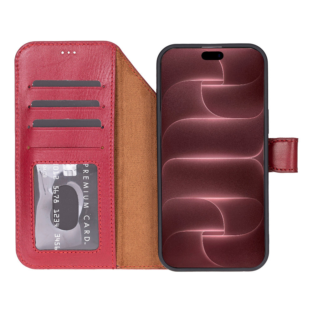 iPhone 18 ProMax / 17 Pro Max Uyumlu Mag-Safe Hakiki Deri Cüzdan Kılıf ,Cüzdan Taşımaya Son, Kredi Kart Yuvalı, RFID Güvenlik