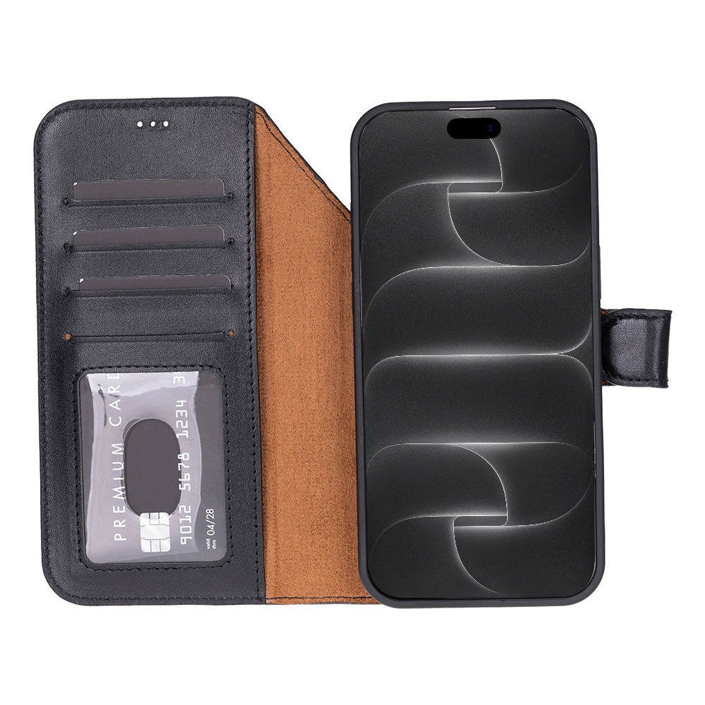 iPhone 18 ProMax / 17 Pro Max Uyumlu Mag-Safe Hakiki Deri Cüzdan Kılıf ,Cüzdan Taşımaya Son, Kredi Kart Yuvalı, RFID Güvenlik