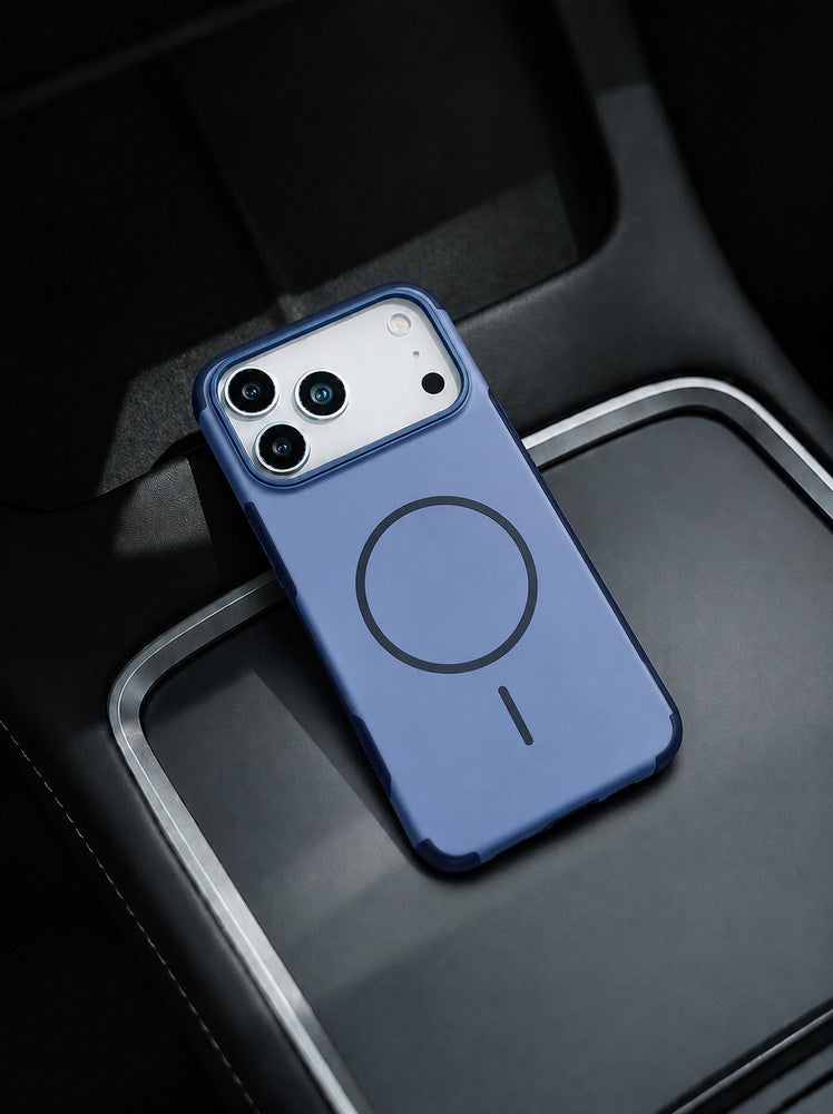 Koen iPhone 17 Pro Max Uyumlu MagSafe Kılıf – Kablosuz Şarj Destekli, Köşe Koruma Darbe Emici, Şeffaf Mat Premium Telefon Kılıfı, Mavi