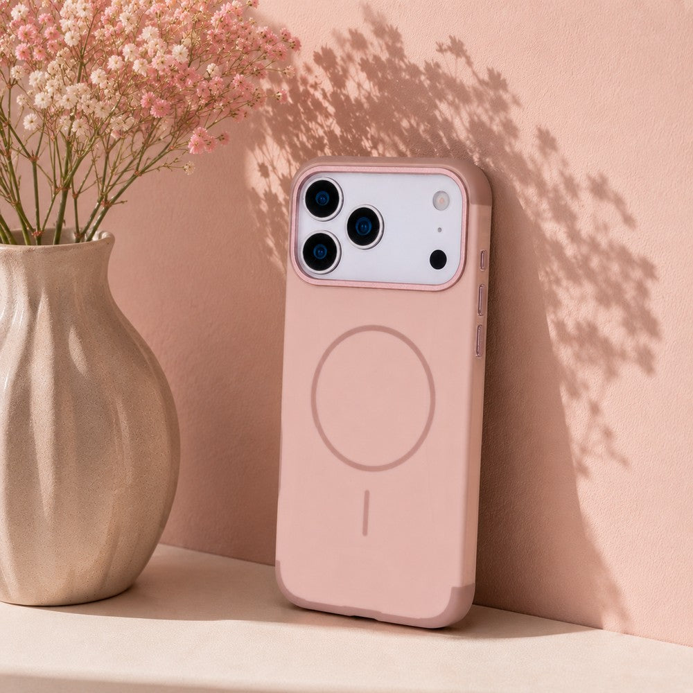 Koen iPhone 17 Pro Uyumlu MagSafe Kılıf – Kablosuz Şarj Destekli, Köşe Koruma Darbe Emici, Şeffaf Mat Premium Telefon Kılıfı, Bej Rengi