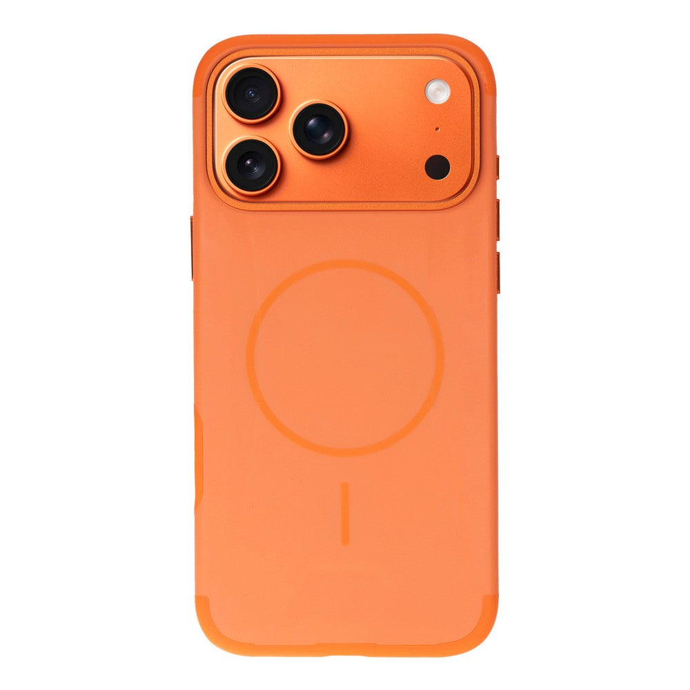 Koen iPhone 17 Pro Uyumlu MagSafe Kılıf – Kablosuz Şarj Destekli, Köşe Koruma Darbe Emici, Şeffaf Mat Premium Telefon Kılıfı, Orange