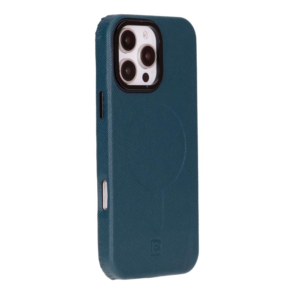 Apple iPhone 16 Pro Max Uyumlu, Ultra İnce Hakiki Deri Kılıf, Premium Koruma & Şık Tasarım, MagSafe Uyumlu, Mavi