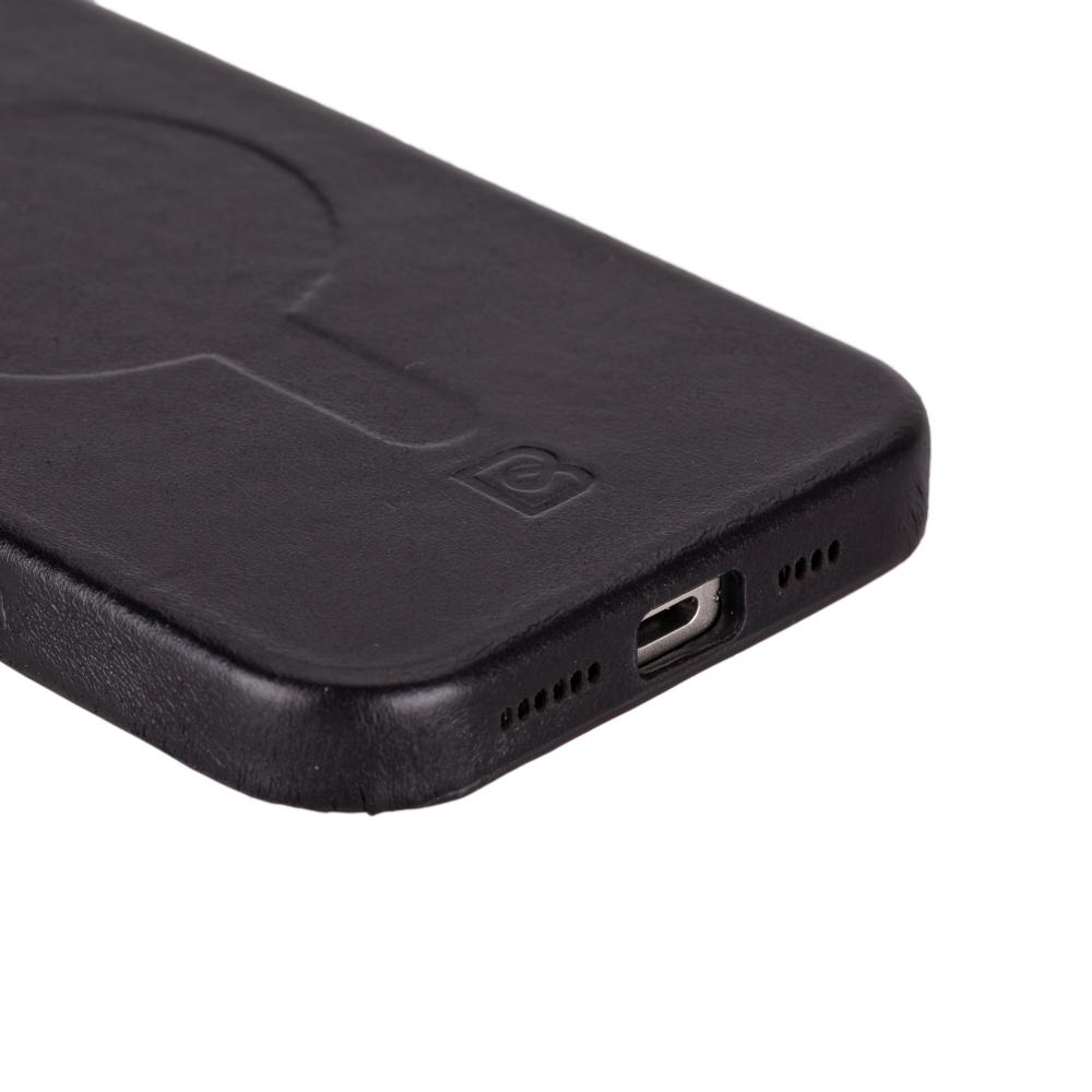 Apple iPhone 16 Pro Max Uyumlu, Ultra İnce Hakiki Deri Kılıf, Premium Koruma & Şık Tasarım, MagSafe Uyumlu, Kömür Siyah