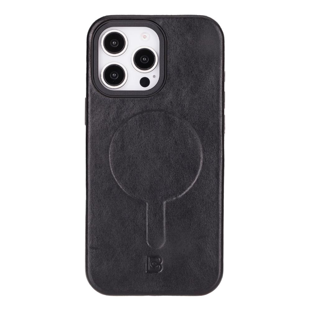 Apple iPhone 16 Pro Max Uyumlu, Ultra İnce Hakiki Deri Kılıf, Premium Koruma & Şık Tasarım, MagSafe Uyumlu, Kömür Siyah