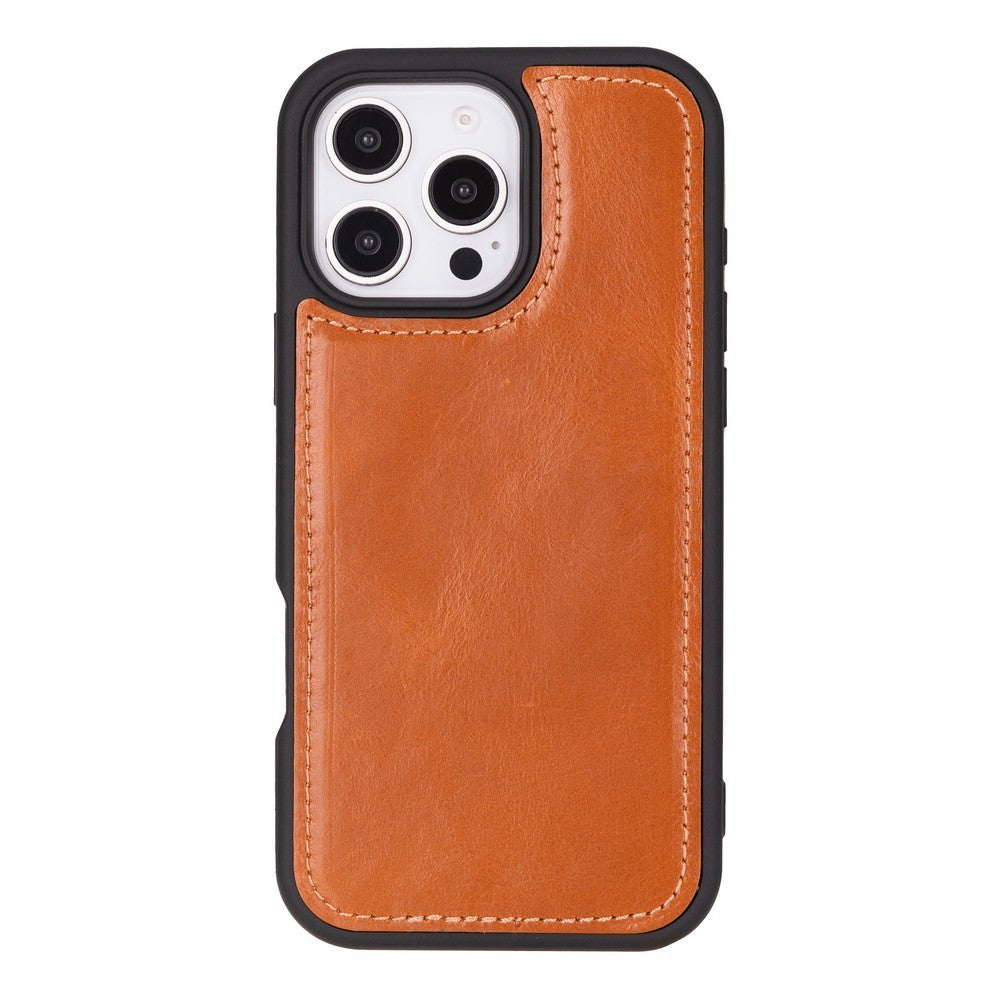 Cüzdan Taşıma Derdi Olmadan – iPhone 16 Pro Max Uyumlu Hakiki Deri El Yapımı Kart Yuvalı Kılıf (Leopar Desenli)