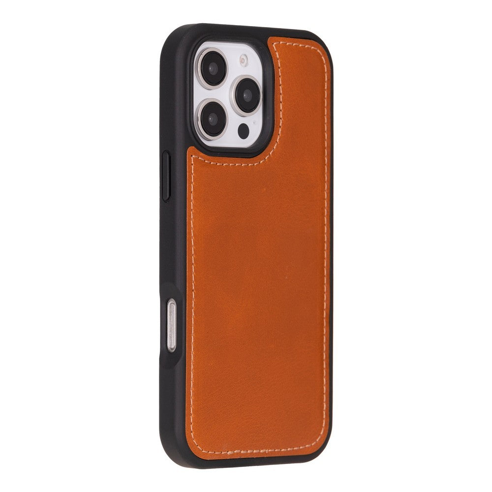 Cüzdan Taşıma Derdi Olmadan – iPhone 16 Pro Max Uyumlu Hakiki Deri El Yapımı Kart Yuvalı Kılıf (Leopar Desenli)