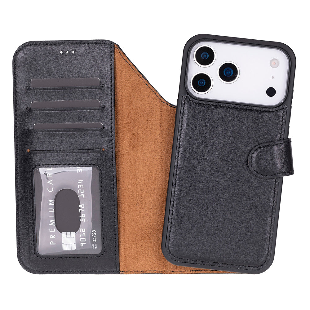 iPhone 18 ProMax / 17 Pro Max Uyumlu Mag-Safe Hakiki Deri Cüzdan Kılıf ,Cüzdan Taşımaya Son, Kredi Kart Yuvalı, RFID Güvenlik